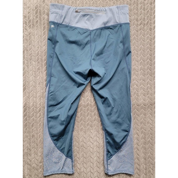 Fabletics Women's Size Med Teal Blue Dusk Mid Rise Ultracool Crop Leggings Pants - Picture 7 of 9